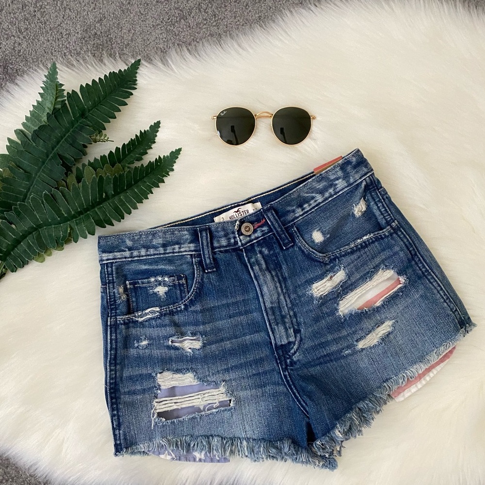 NWT Hollister High-Rise Shorts w/ Stars+Stripes